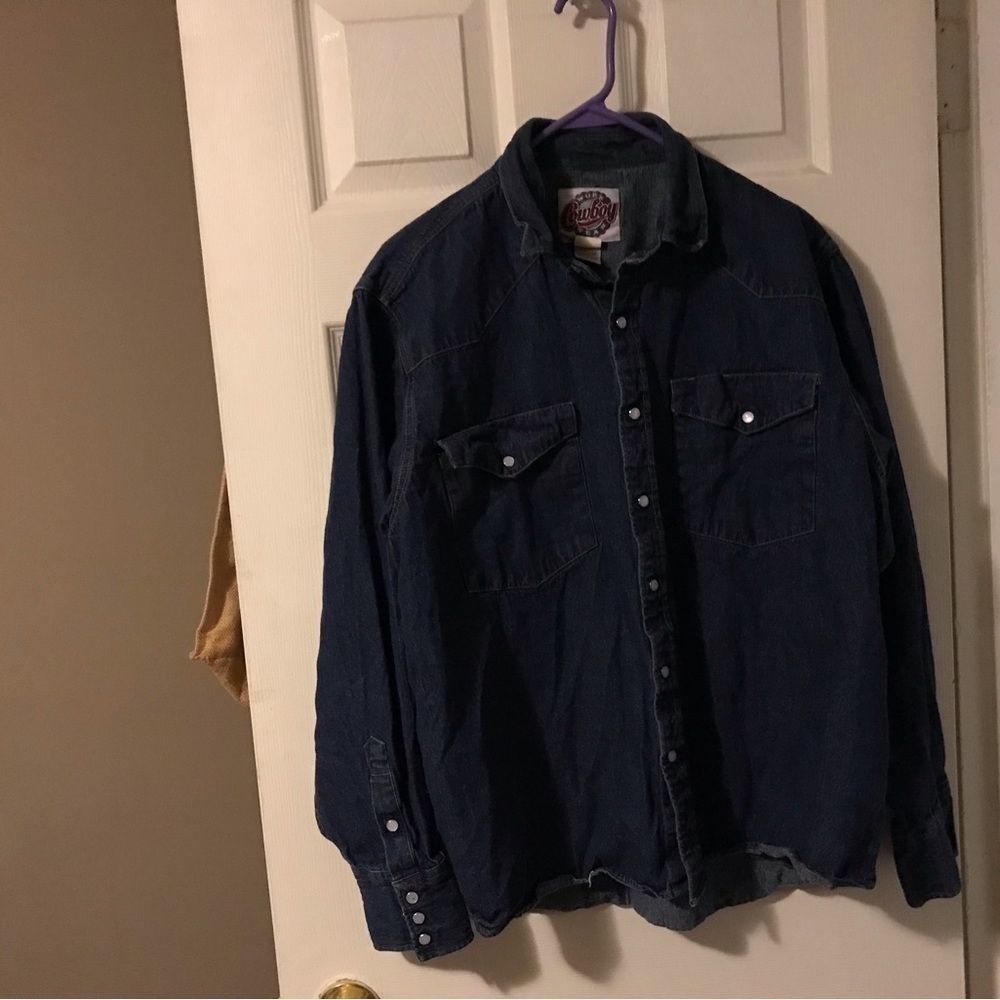 Work Cowboy Wear Denium Shirt - Picture 3 of 7